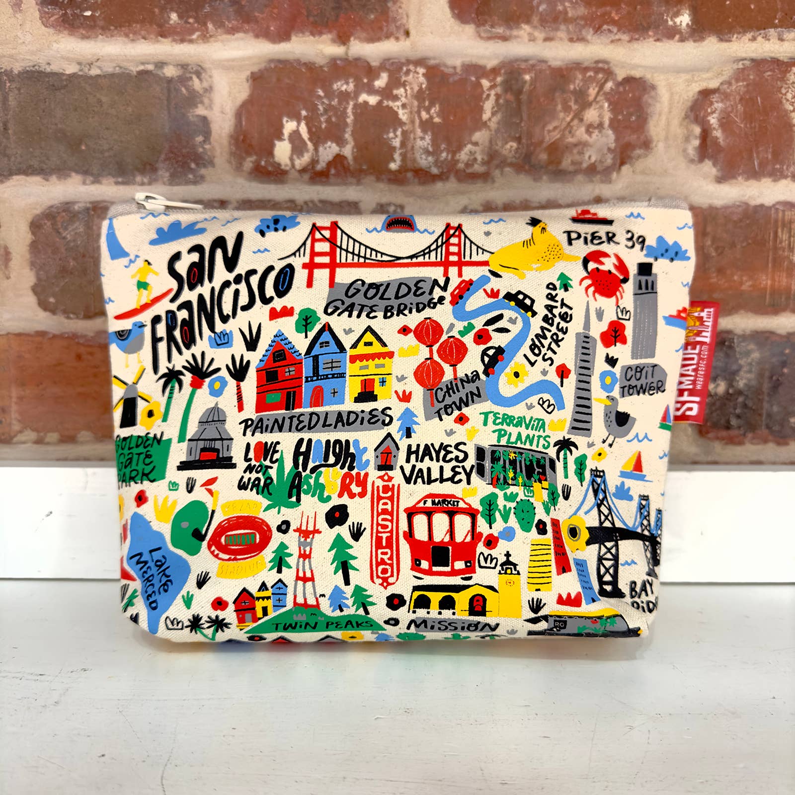 Cartoon Map Pouch